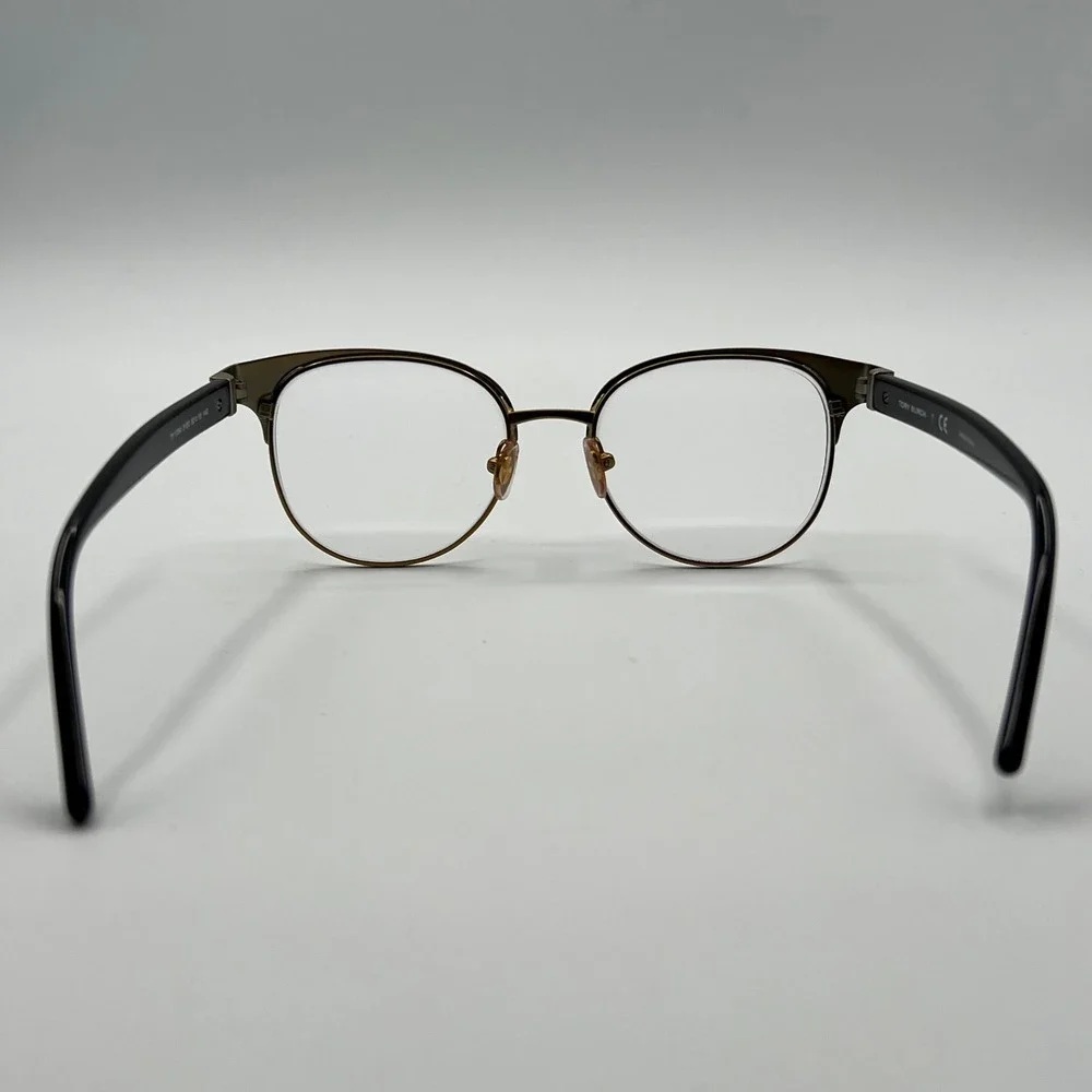 Tory Burch Black Gold Metal Eyeglasses Frames TY1054 3100 50 18 140 Case‎